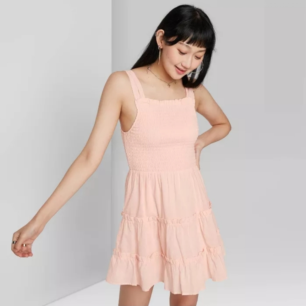 Women's Smocked Top Tiered Dress - Wild Fable